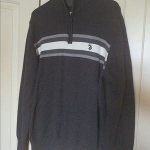 NWOT US Polo Association Half ZIP Sweater - M